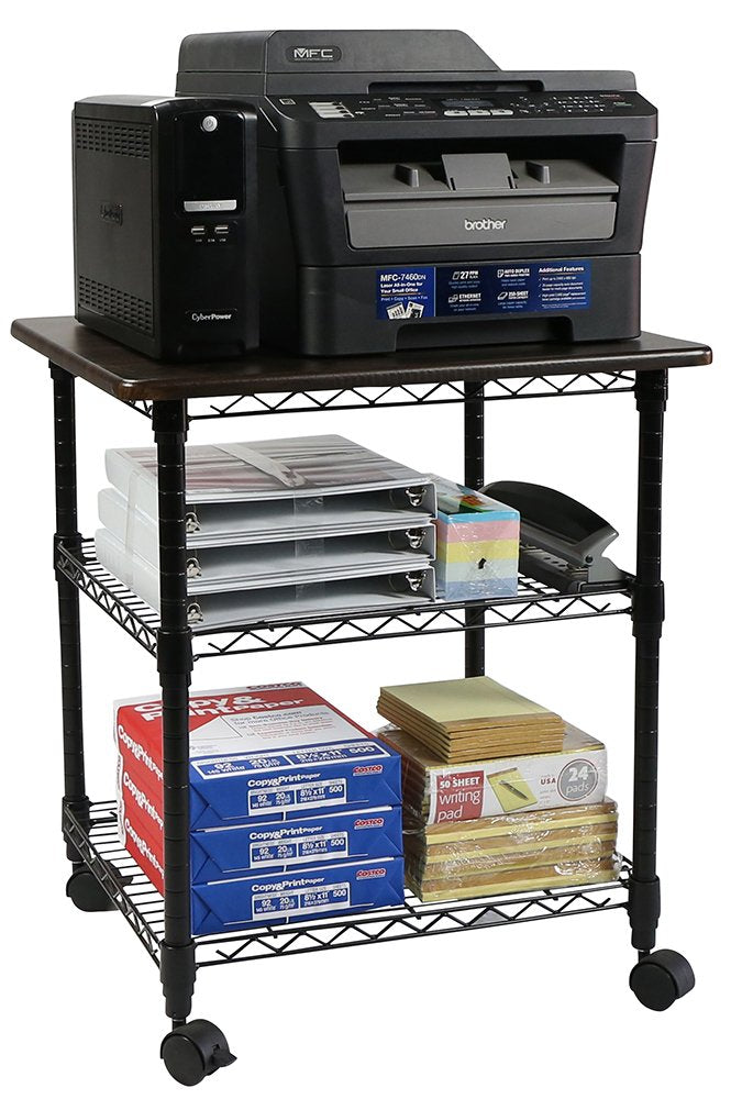 Apollo Hardware Printer Stand Series / 3 Tier Printer Stand(Black) 18" Wx21 Lx27 H (3 Tier)