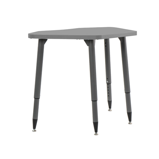 Adapte Commercial Classroom Activity Table - 24" x 36" Petal, ADA Compliant Tapered Legs with Glides & Casters, Adjustable Height 22-34" Wheelchair Accessible, School & Office Furniture