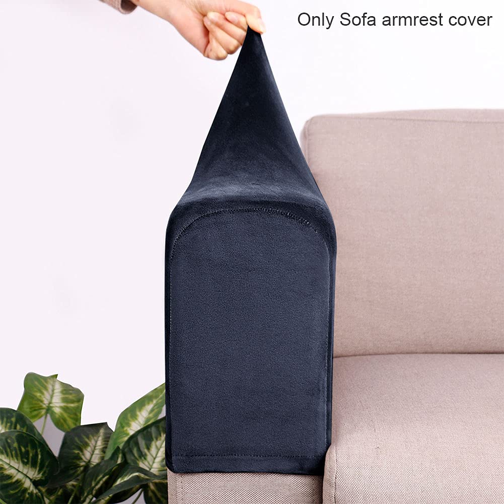 Ovrilossa 1 Pair Stretch Couch Arm Cove-r, Sofa Armrest Cove-r, Elastic Ant-i-Slip Couch Protec-t Slipcovers for Recliner Armchair