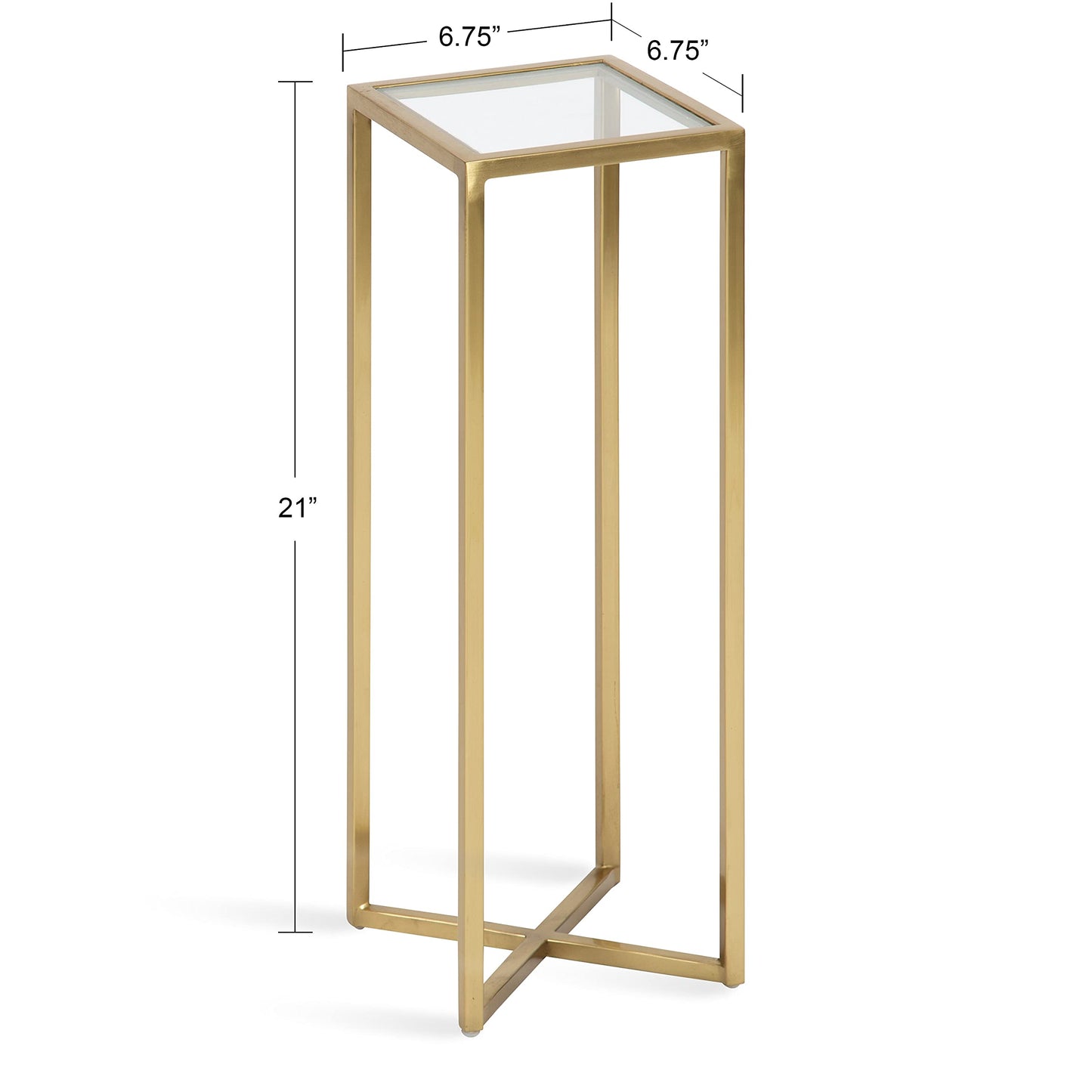 Kate and Laurel Jaspur Modern Drink Table, Gold, Decorative Glam Accent Table for Display and Storage