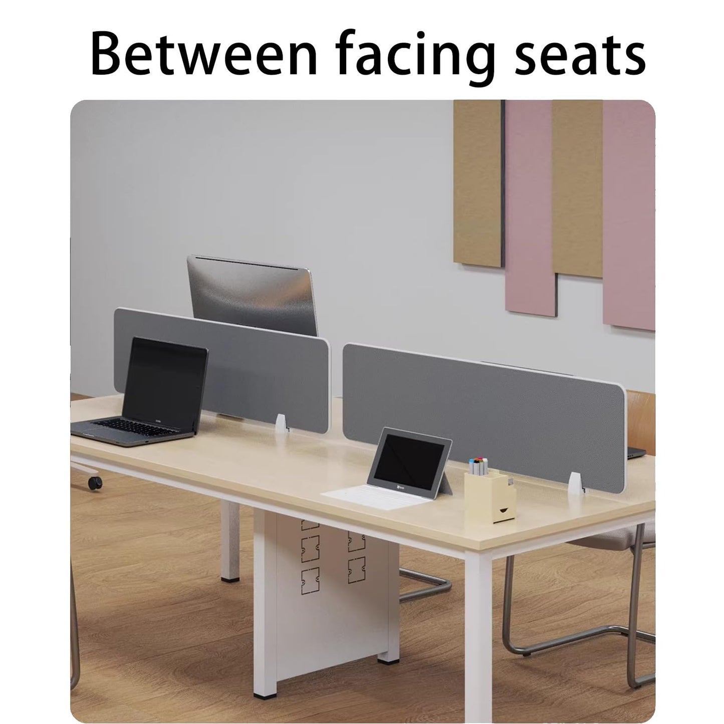 Privacy Desk Divider - Fabric Partition for Office & Studio, Windproof Design, Ideal for Workspaces, Enhance Focus & Productivity, Space-Saving Solution