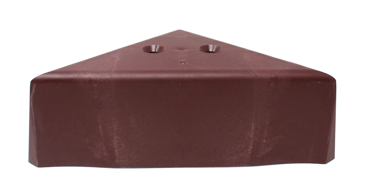 JSP Manufacturing 3" Triangle Plastic Furniture Brown Corner Legs - Sofa Couch Chair Ottoman (4 Legs)