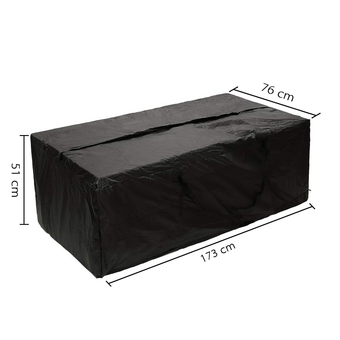 Ihomepark Extra Large Patio Cushion Cover, 68 x 30 x 20 inch Black Outdoor Furniture Seat Cushion Storage Bag, Water Resistant Rectangle Oxford Fabric Bag