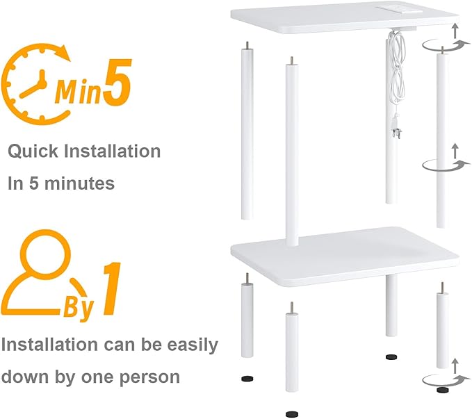 Apicizon 2 Tier End Table, Small Side Table