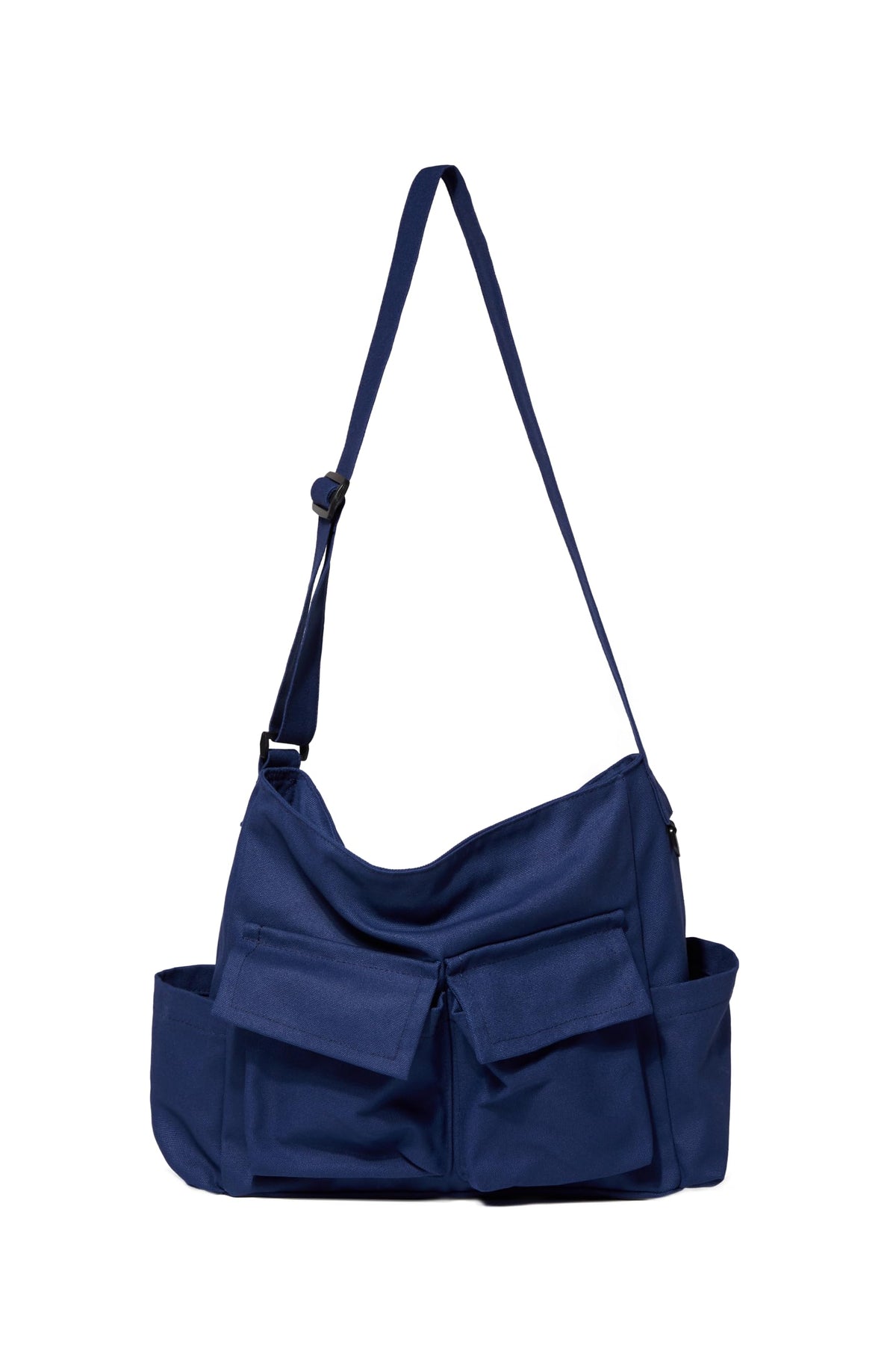 Canvas Messenger Bag Large Hobo Crossbody Bag with Multiple Pockets Casual Shoulder Tote Bag for Women and Men
