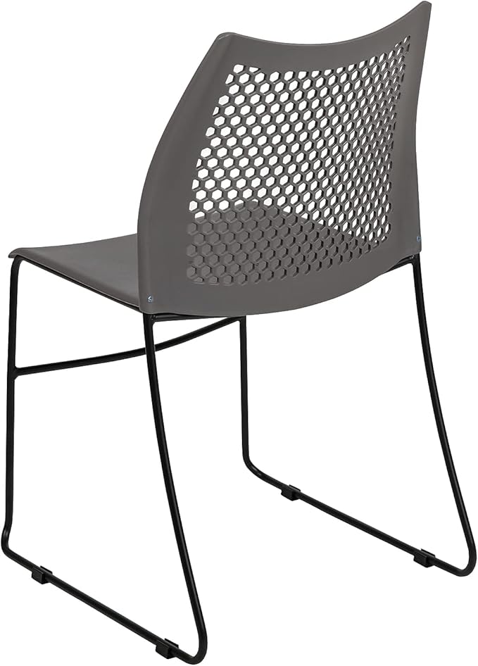 Flash Furniture HERCULES Series 661 lb. Capacity Gray Stack Chair