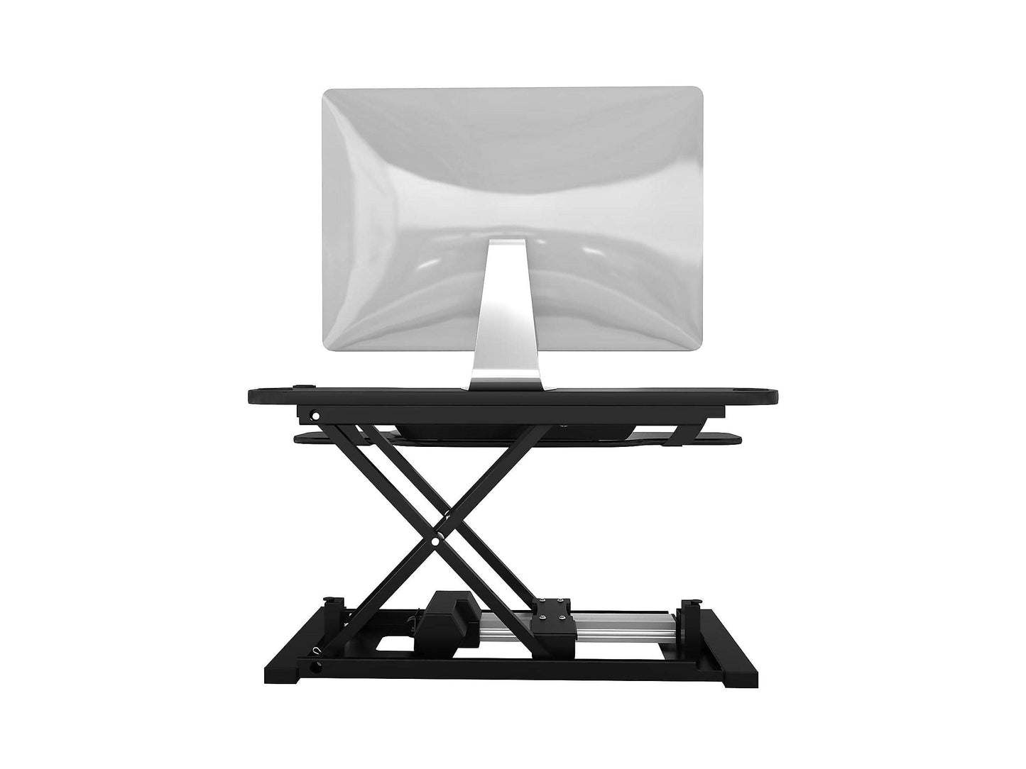 VERSADESK PowerPro 36” x 24” Standing Desk Converter | 7.75” - 23.5” Electric Height Adjustable Sit to Stand Desk Riser w/Keyboard Tray & USB Hub - Ergonomic Workstation for Home & Office, Black
