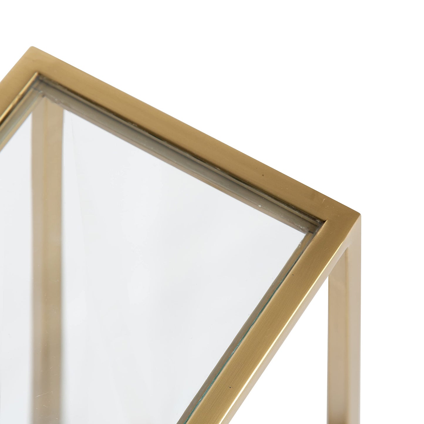 Kate and Laurel Jaspur Modern Drink Table, Gold, Decorative Glam Accent Table for Display and Storage