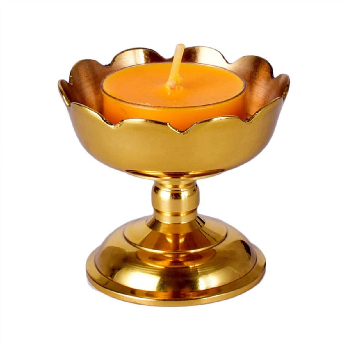 cfycfy987 Candelabra Classical Candle Holder Creative Flower Candlestick Table Decoration Zen Buddhist Temple Offering (Excluding Candles) Candle Sticks Holder