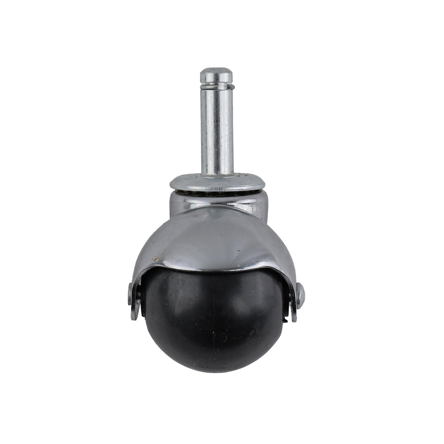 Shepherd 2" Hooded Ball Office Chair Caster, Smooth-Rolling Replacement Swivel Caster Wheel for Office Chairs, Black/Chrome
