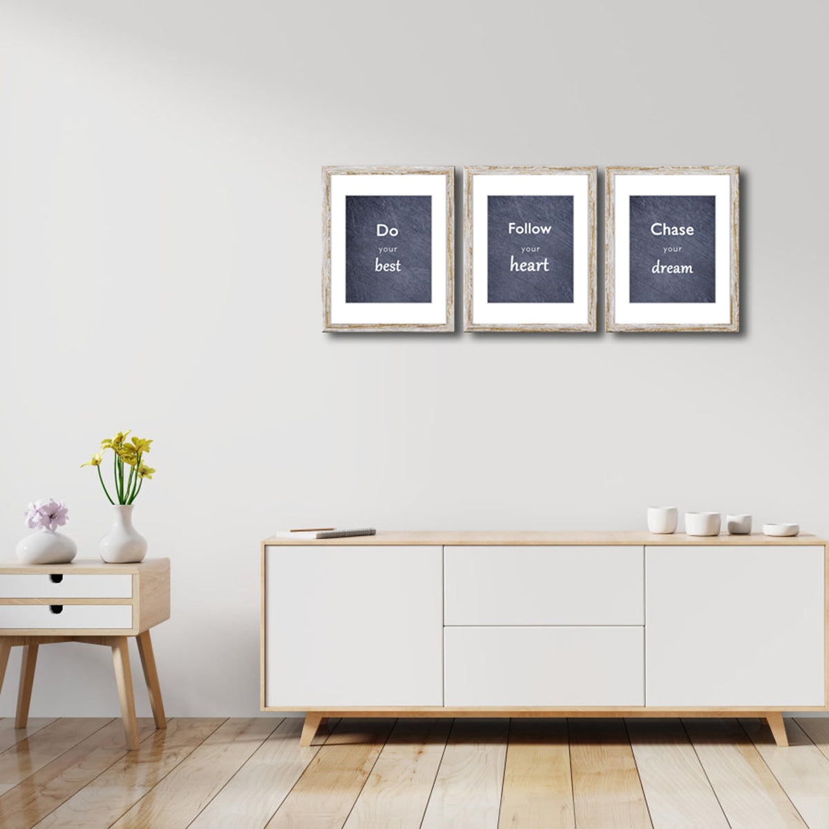 DEKWINN Rustic Distressed Retro Style White Frame 11x14 Picture Frame Set of 3 with Real Glass for Pictures 8x10 with Mat or 11x14 Without Mat, Wall Gallery or Tabletop display