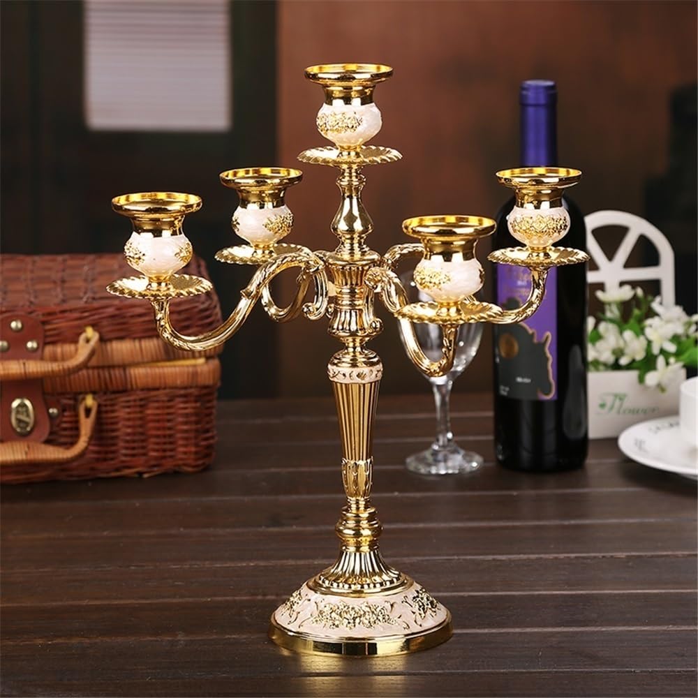 Candle Holder European Retro Five-Head Home Wedding Props Decorative Candlestick Holders