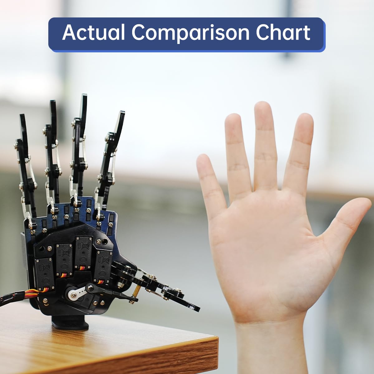 Robot Hand Five Fingers Solely Movement Bionic Robot Mechanical Arm DIY - Right Hand with Servo Tester