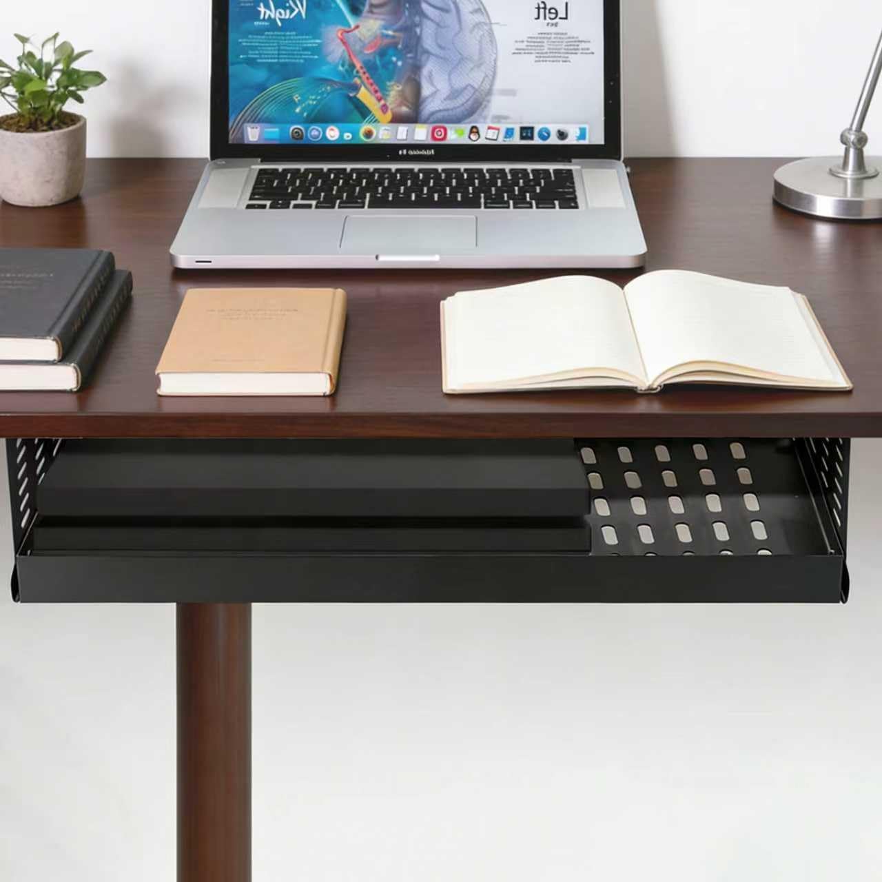 Fixirons PC Holder Under Desk,Under Desk Computer Mount for Small Form Factor SFF Computers and PCs,Compatible with PlayStation 4, PS4 Slim, PS4 Pro,Gaming UnderDesk L17.3 x H 4" x D 12"