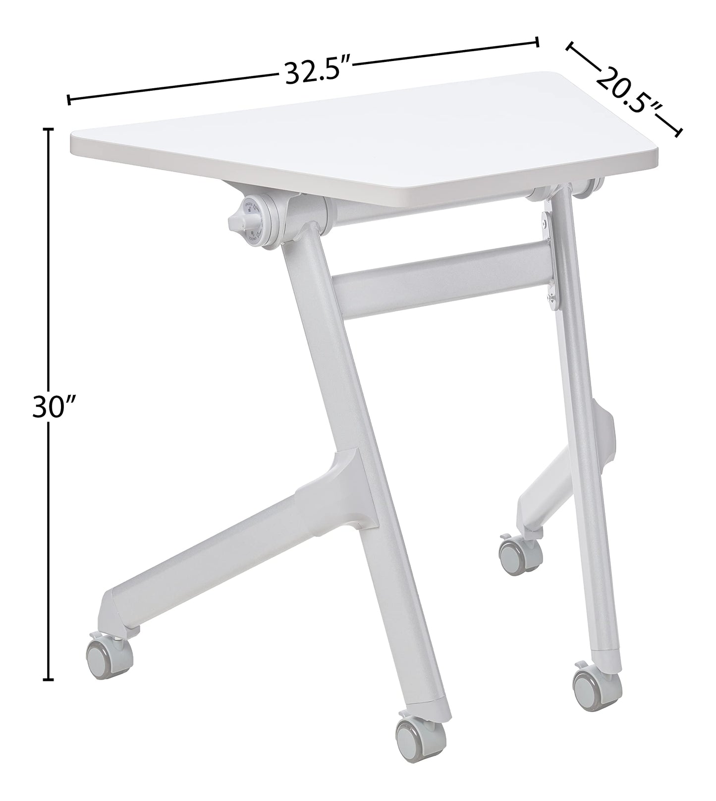 Safco Learn Student Nesting Trapezoid Desk, Small Corner Desk for Classrooms & Custom Classroom Layouts (Dry Erase)