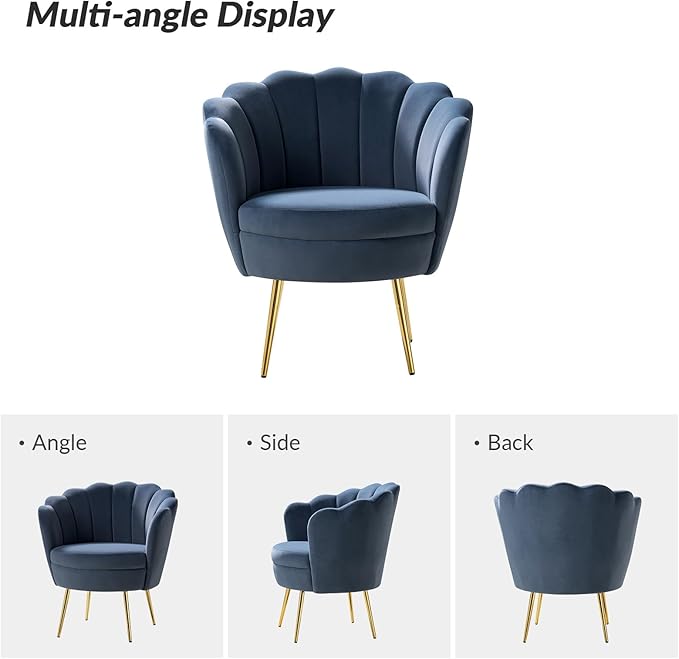 HULALA HOME Modern Velvet Accent Chair