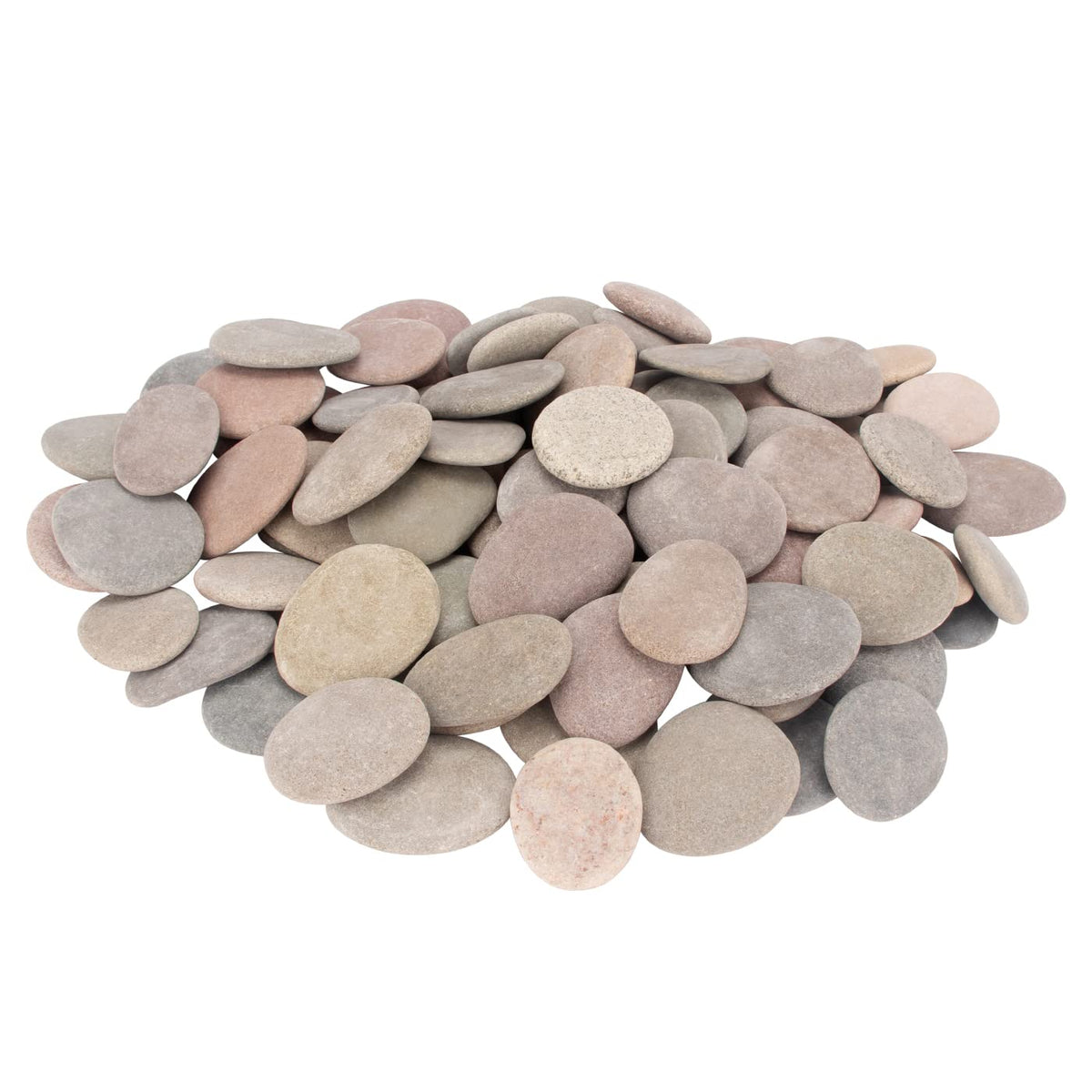 About 100 Pcs Painting Rocks, 2.2"-3.5", Flat, Smooth - River, Craft, DIY Stones, 18 Pounds