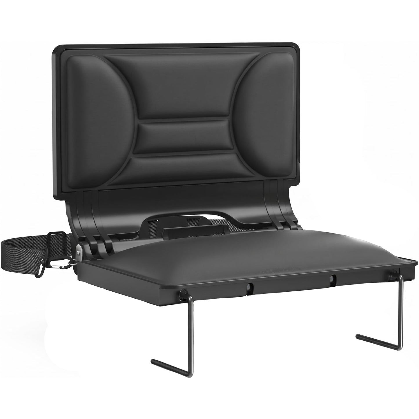 Enkarsen Stadium Seats for Bleachers with Back Support, 2-in-1 Ergonomic Office Desk Chair Cushion & Padded Bleacher Seat, Auto-Adjusting Lumbar Support Flex Back, Lightweight Sports Bench Chair