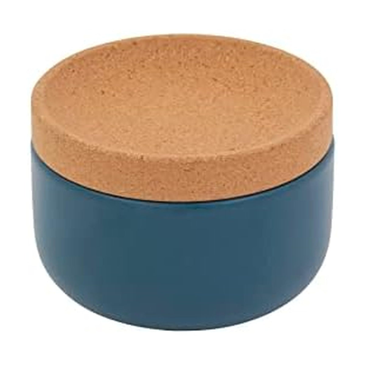 Kamenstein Ceramic and Cork Salt Pig with Easy Lift Lid for Easy Access,Teal