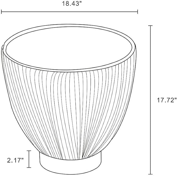 Manhattan Comfort Anderson Modern 18.43" Round End Table 2.0