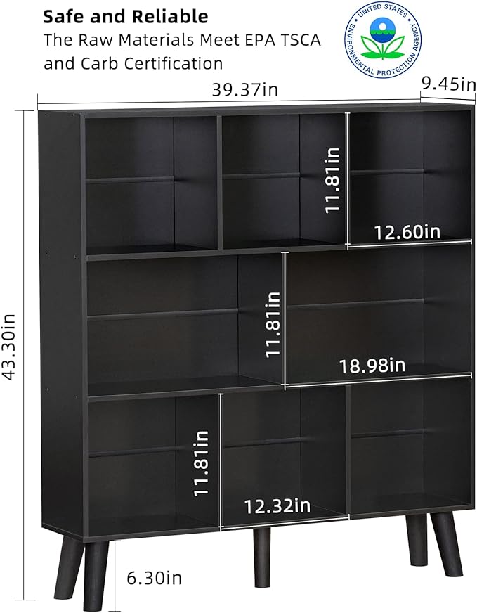 YAHARBO 8 Cube Bookshelf, 3 Tier Bookcase