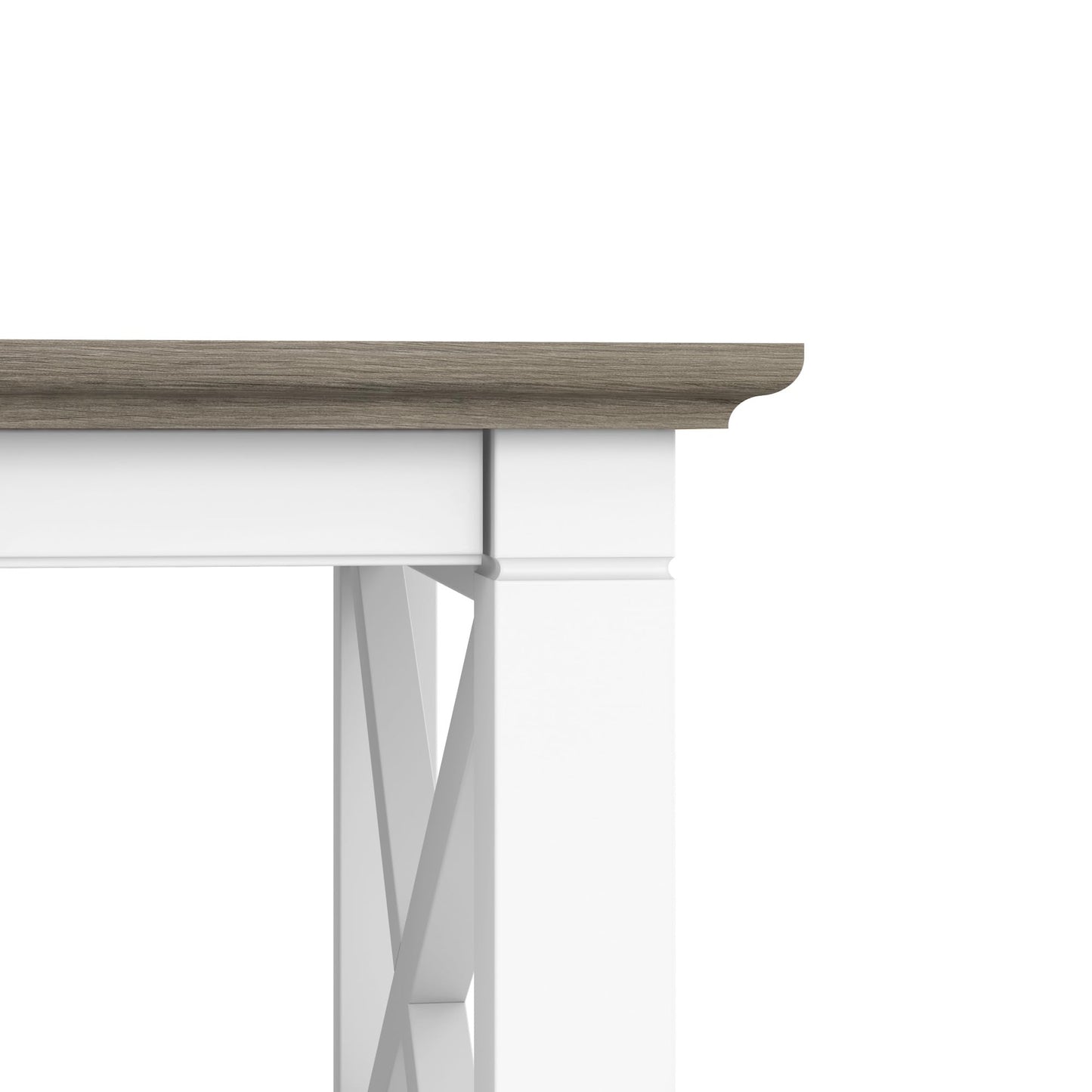 Bush Home Key West Coffee Table with Storage in Pure White and Shiplap Gray