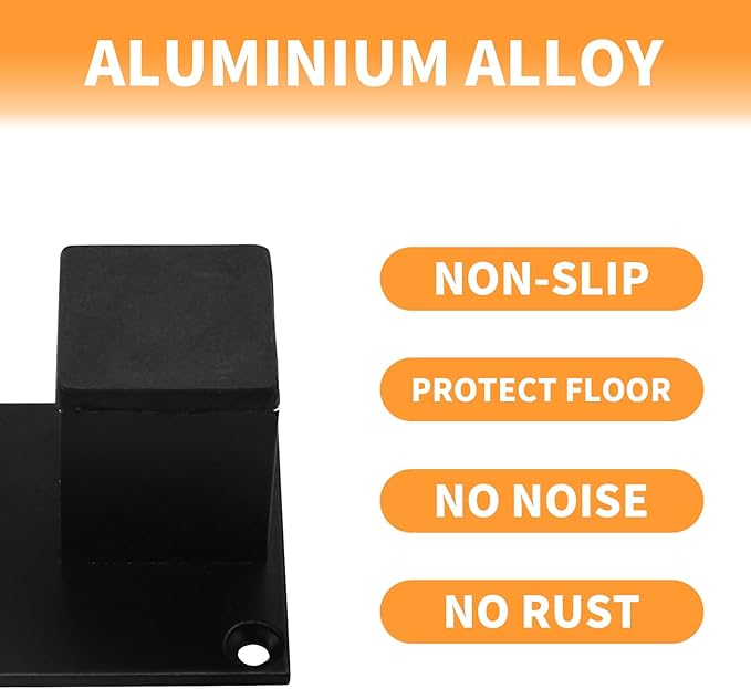4Pcs 3Inch Metal Furniture Legs, Square Metal Cabinet Support Foot