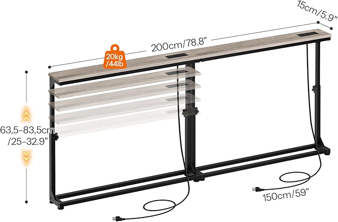 HOOBRO Narrow Console Table Set of 2
