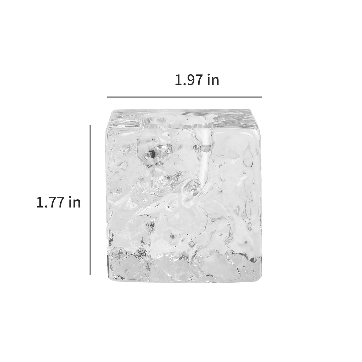 Kitcom Crystal Tea Light Candle Holders Pack of 4 for Tabletop Home Decor W1.97'' X H1.77'', Comes with Gift Box