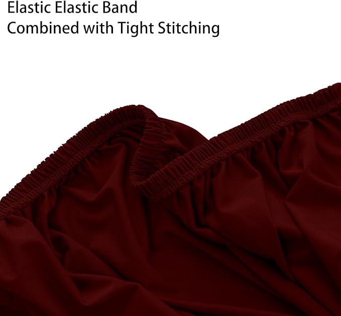 Super Stretch Ottoman Cover- Soft Form Fit Ottoman Cover Rectangular Ottoman