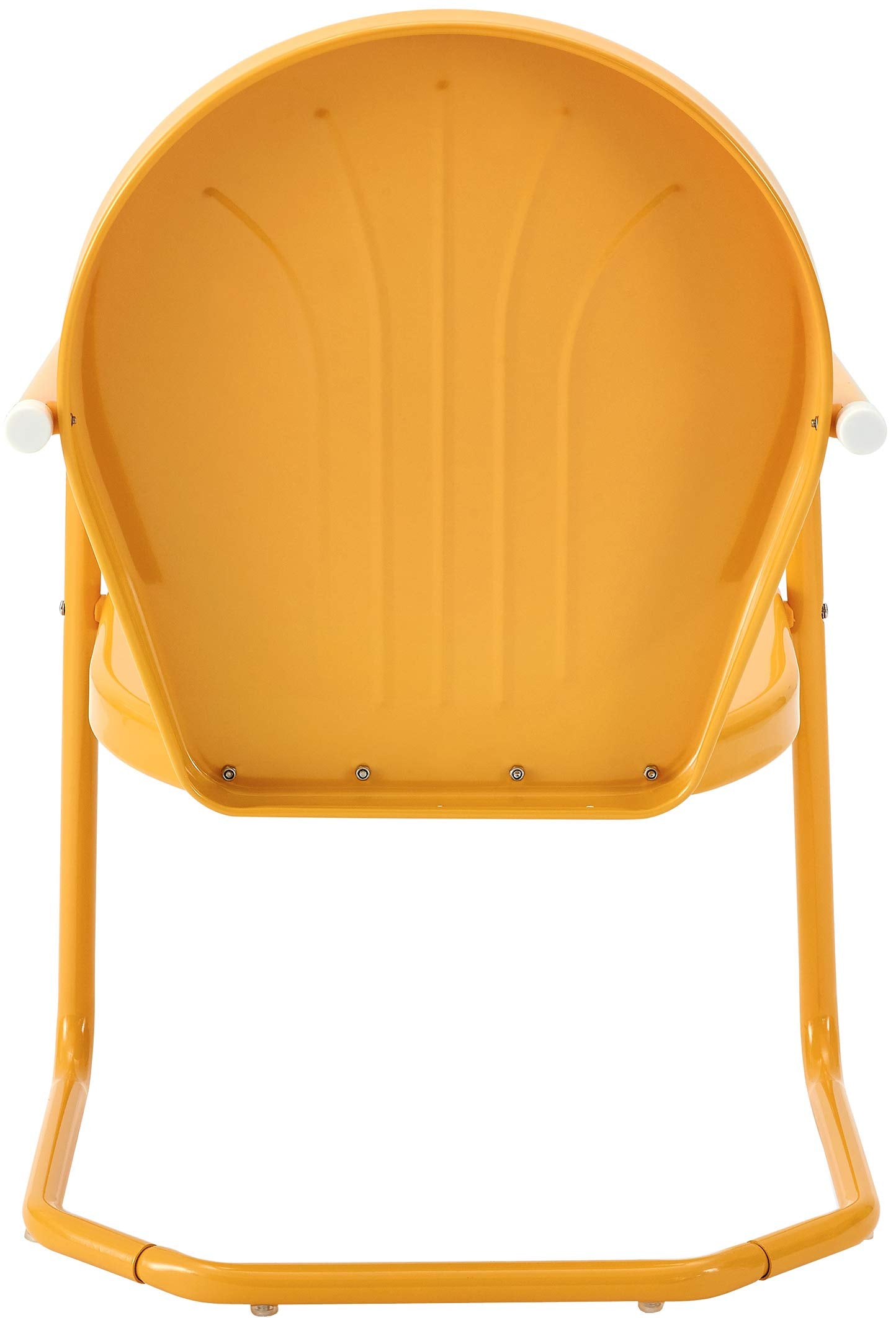 Crosley Furniture Griffith Outdoor Chair, Retro Metal Patio Chairs for Dining, Porch, Deck, Balcony, Tangerine