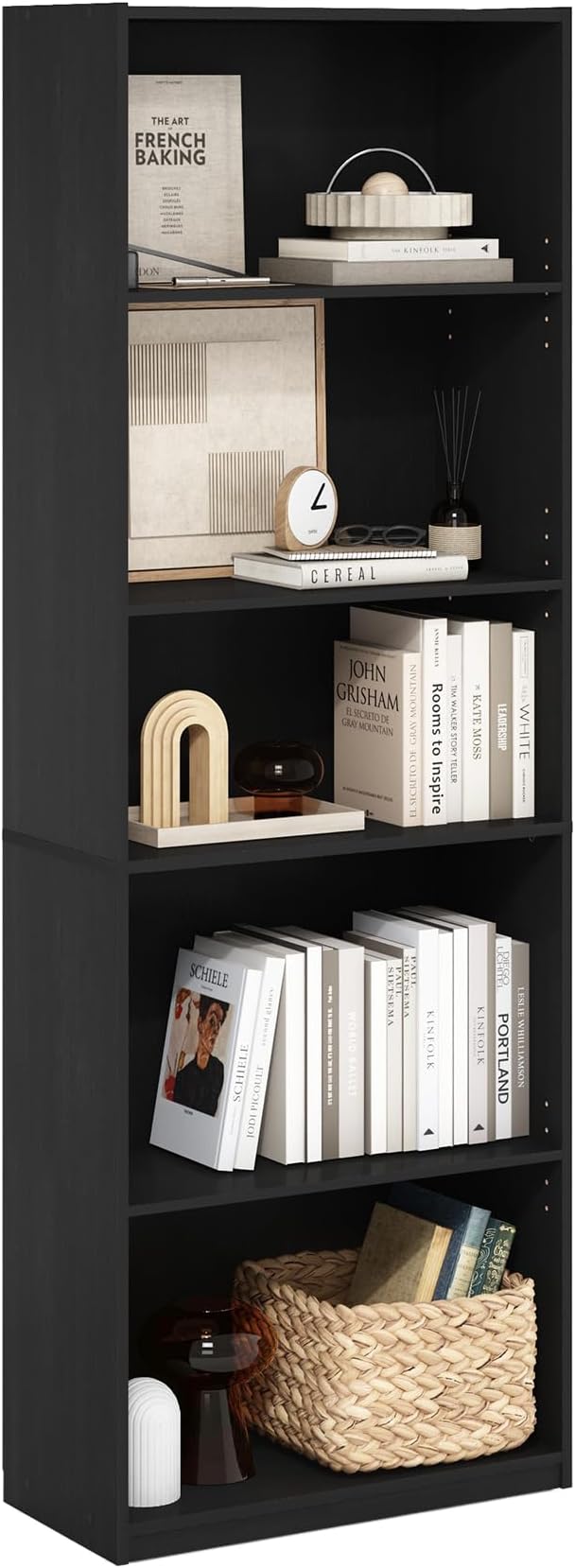 Furinno GEHRY Book Shelf, 5-Tier Bookshelf,