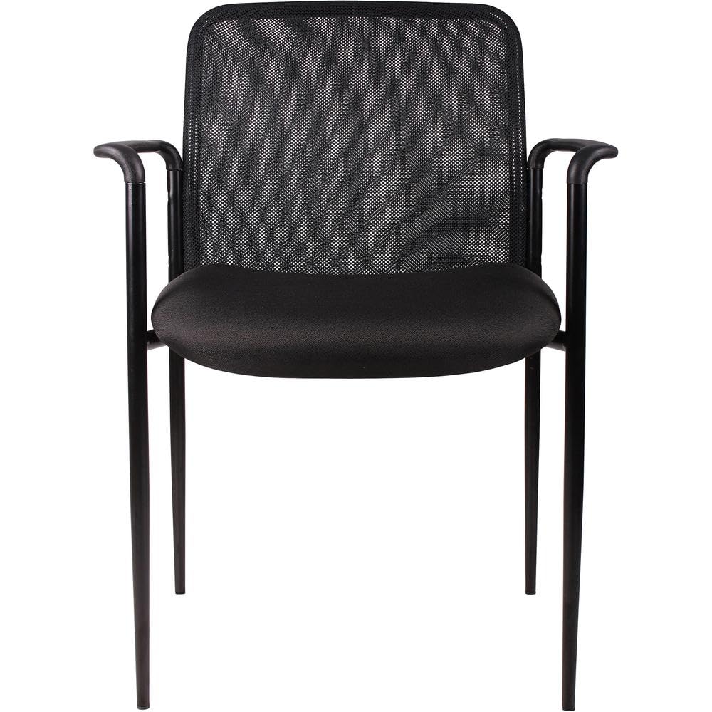 Lorell Reception Side Chair, 23-3/4 by 23-1/2 by 33-Inch, Black