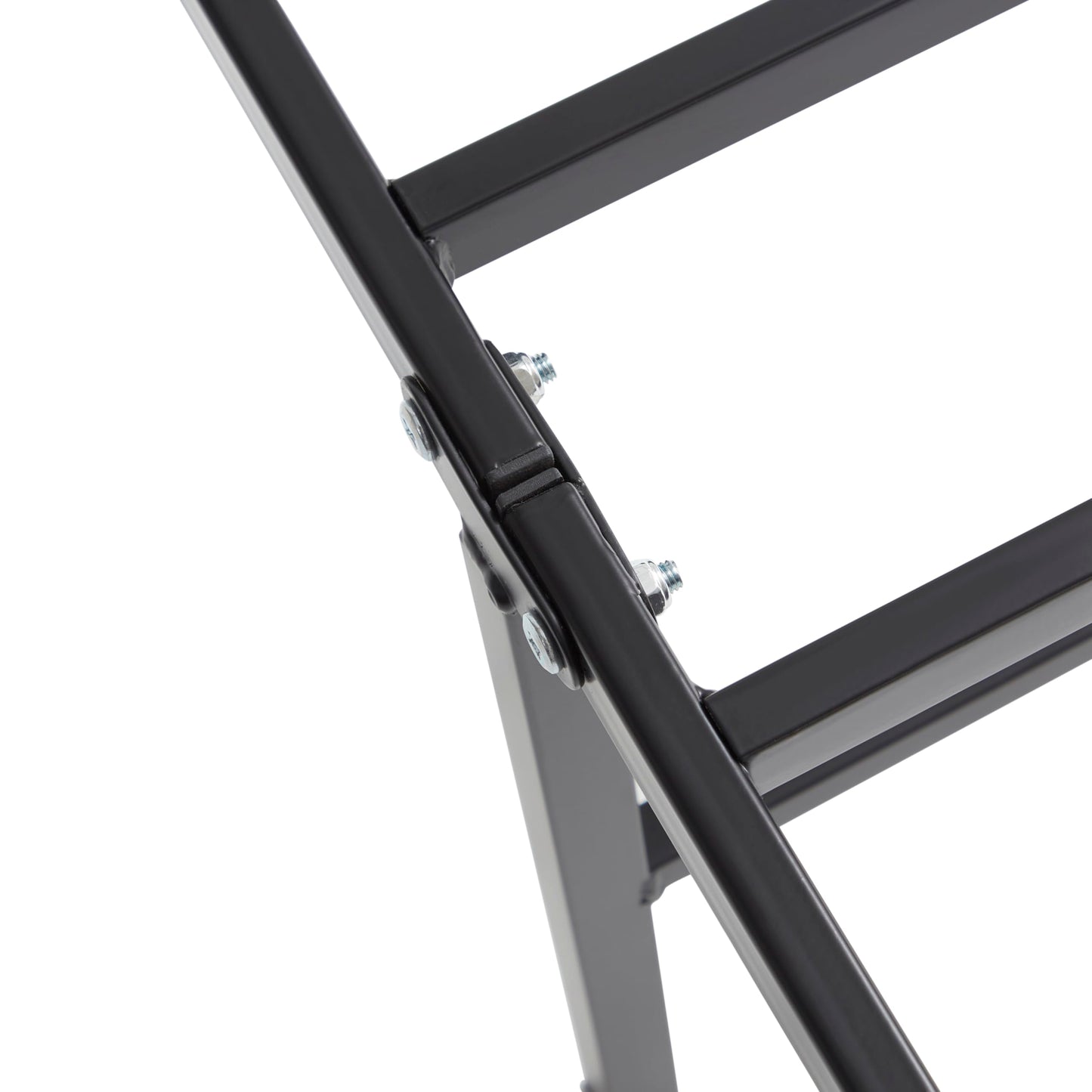 Nestl Foldable King Size Bed Frame, Platform Bed, Steel, Easy Tool Free Assembly, 14 Inches High, King, Black