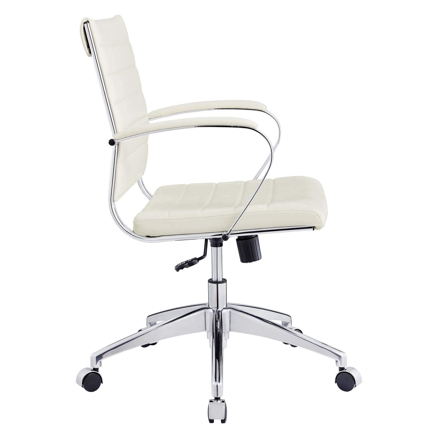 Modway Jive Ribbed, Mid Back Office Chair, White