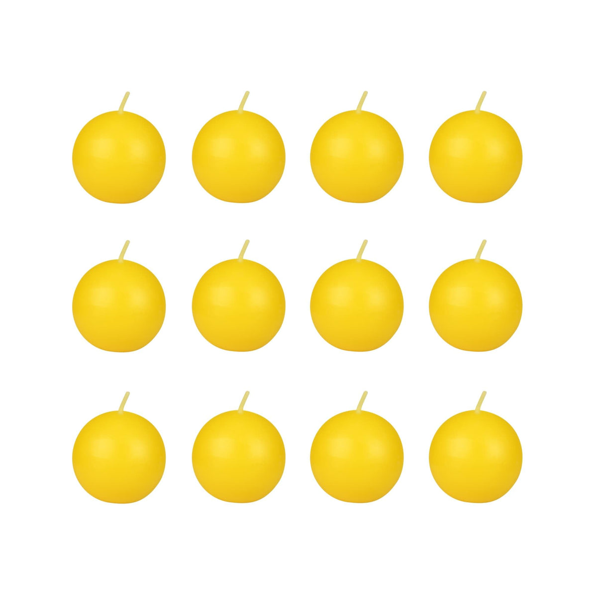 Zest Candle 12-Piece Ball Candles, 2-Inch, Yellow Citronella
