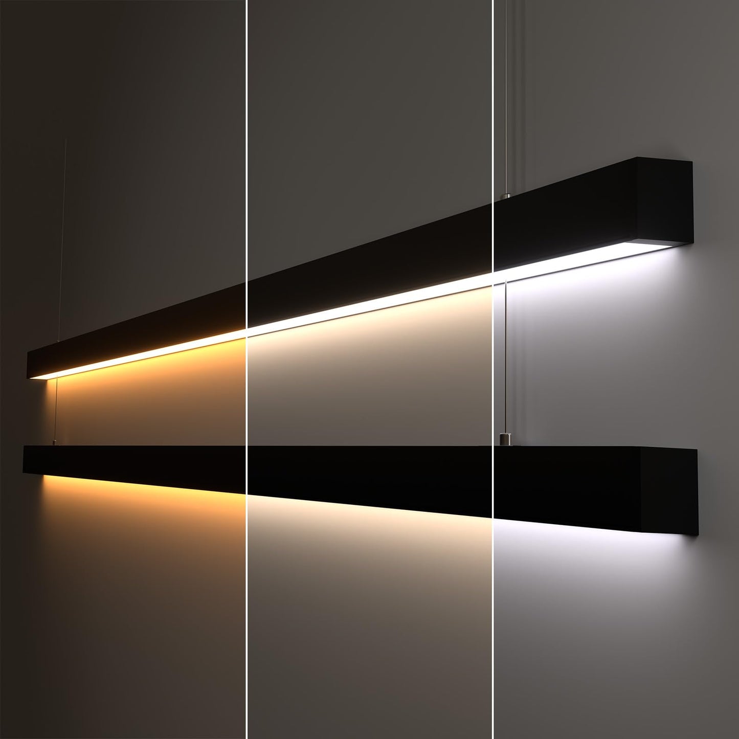 JTT 8FT LED Linear Light,8Foot LED Shop Lights 100/80/60W 3/4/5000K CCT Selectable,Commercial 8Feet Lighting Fixture 0-10V Dimmable Lighting Fixture ETL for Gym Retails Office Garage Classroom,2Pack