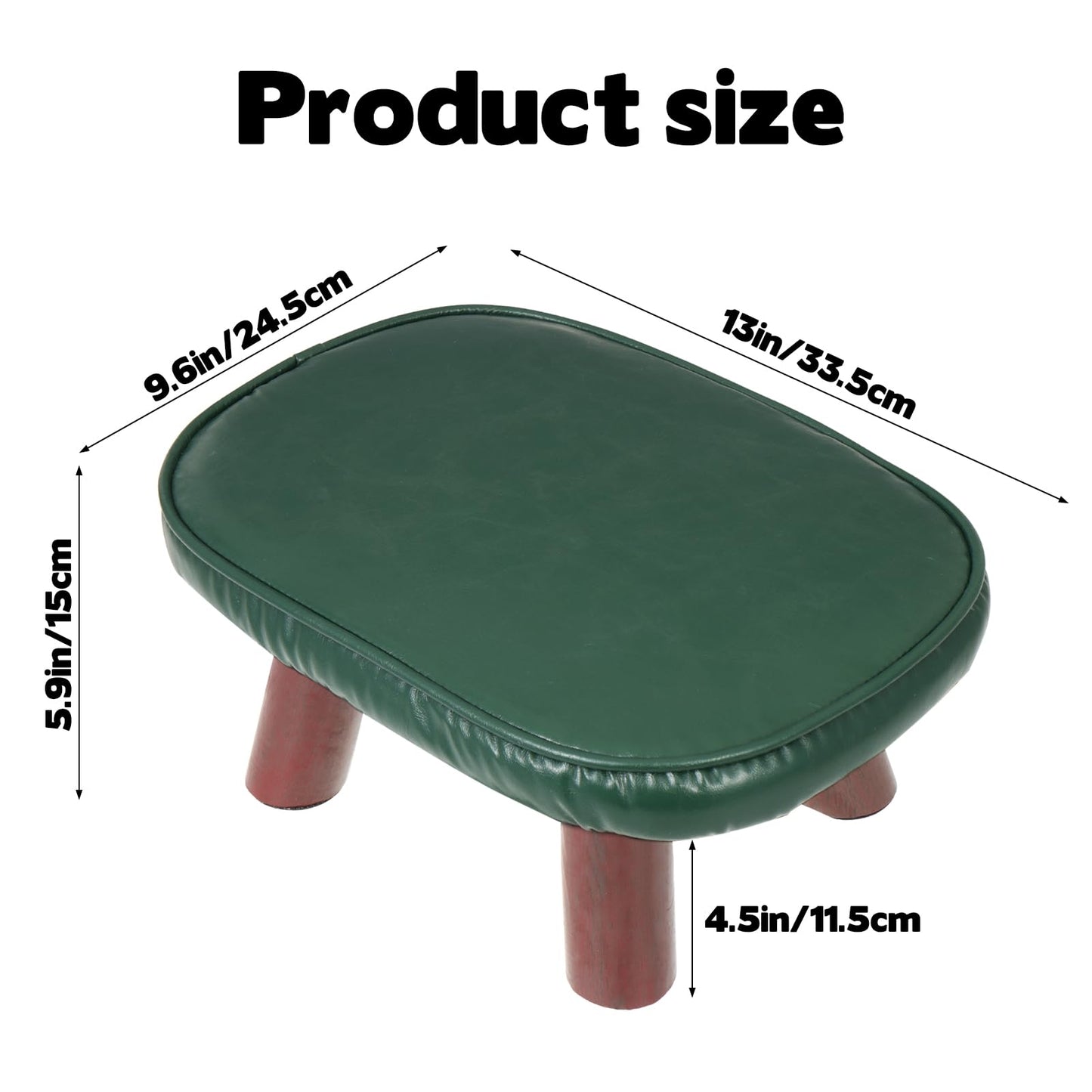 AIHSUMC Prayer Kneeler with PU Leather Cushion, Wooden Prayer Bench with Solid Wood Legs, Thick Padded Kneeling Stool for Home Prayer & Meditation