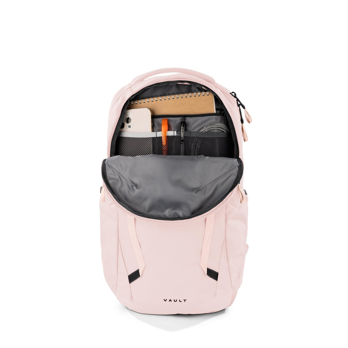 The North Face Women's Vault Everyday Laptop Backpack - Commuter Travel Bag, Water-Repellent, Spacious Main Compartment, Pink Salt, One Size
