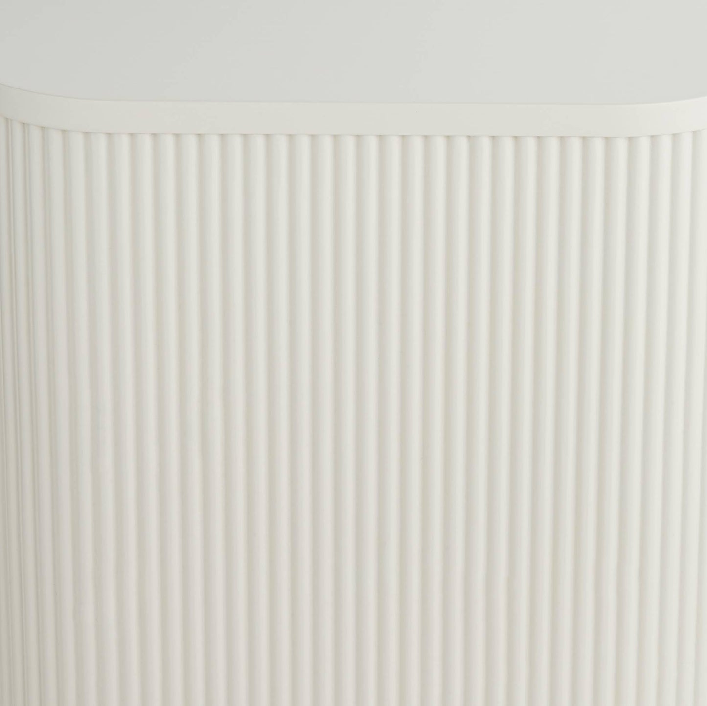 Studio 55D Murphy 18 1/4" Wide White Pleated Side Table