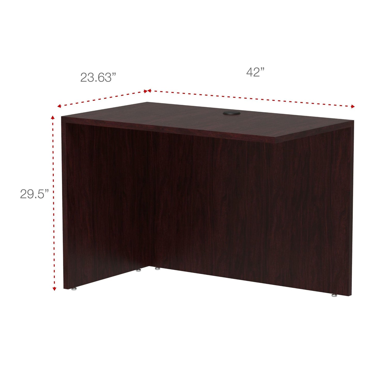 Alera Valencia Series Reversible Return/Bridge Shell, 42 x 23-5/8-Inch, Mahogany