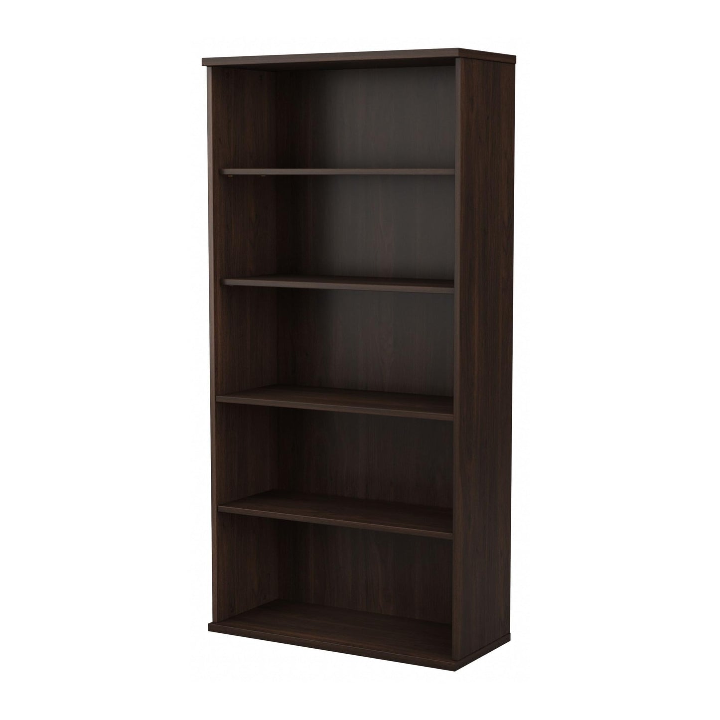 Bush Business Furniture Studio C Tall 5 Shelf Bookcase in Black Walnut, Large Bookshelf for Home or Professional Workplace Organization