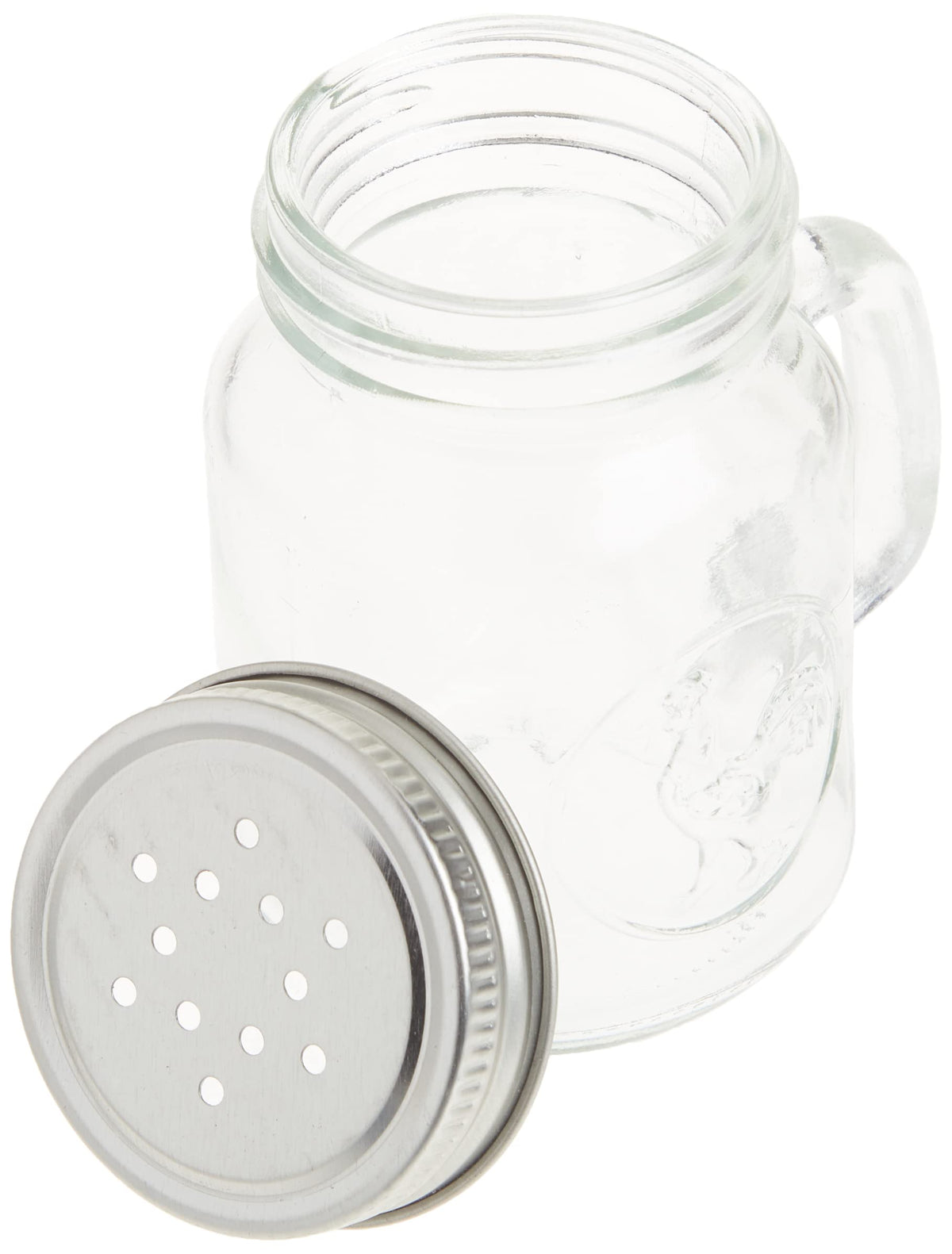 Circleware Mason Jar Rooster Mug Salt and Pepper Shakers, 5 oz, Clear