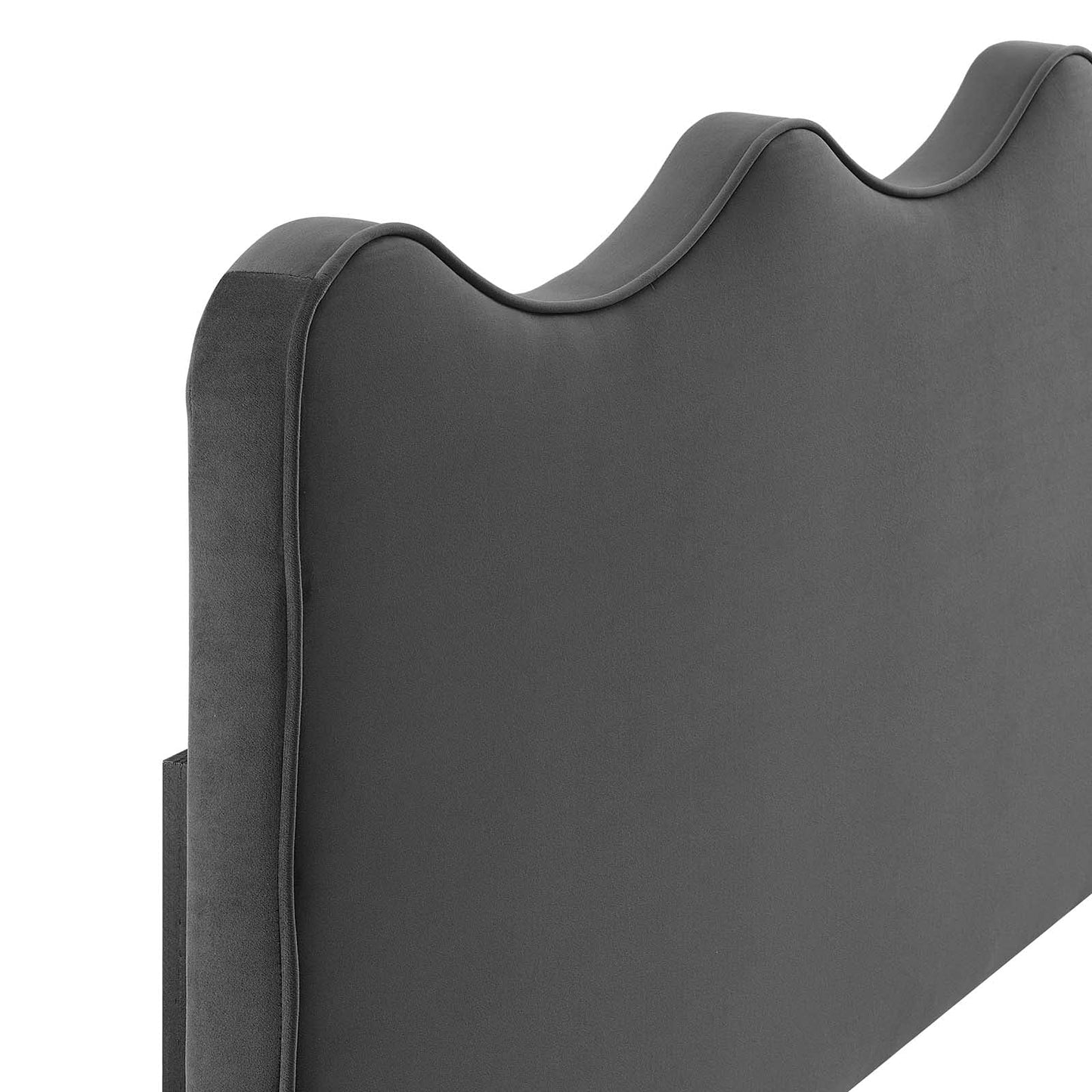 Modway Athena Performance Velvet Twin Headboard in Charcoal