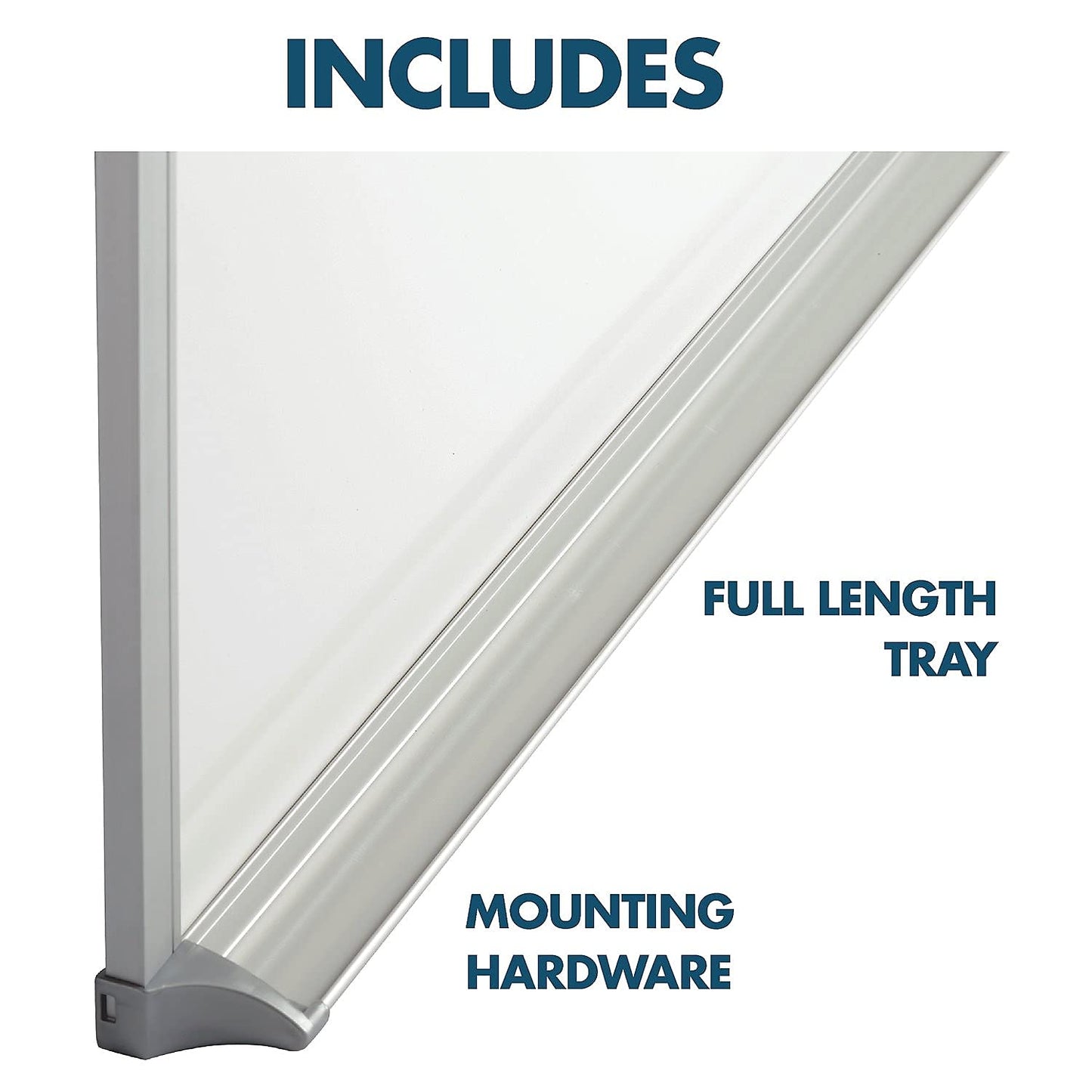 Quartet Dry Erase Magnetic White Board 96"W x 48"H, Porcelain Whiteboard, Silver Aluminum Frame (PPA408)
