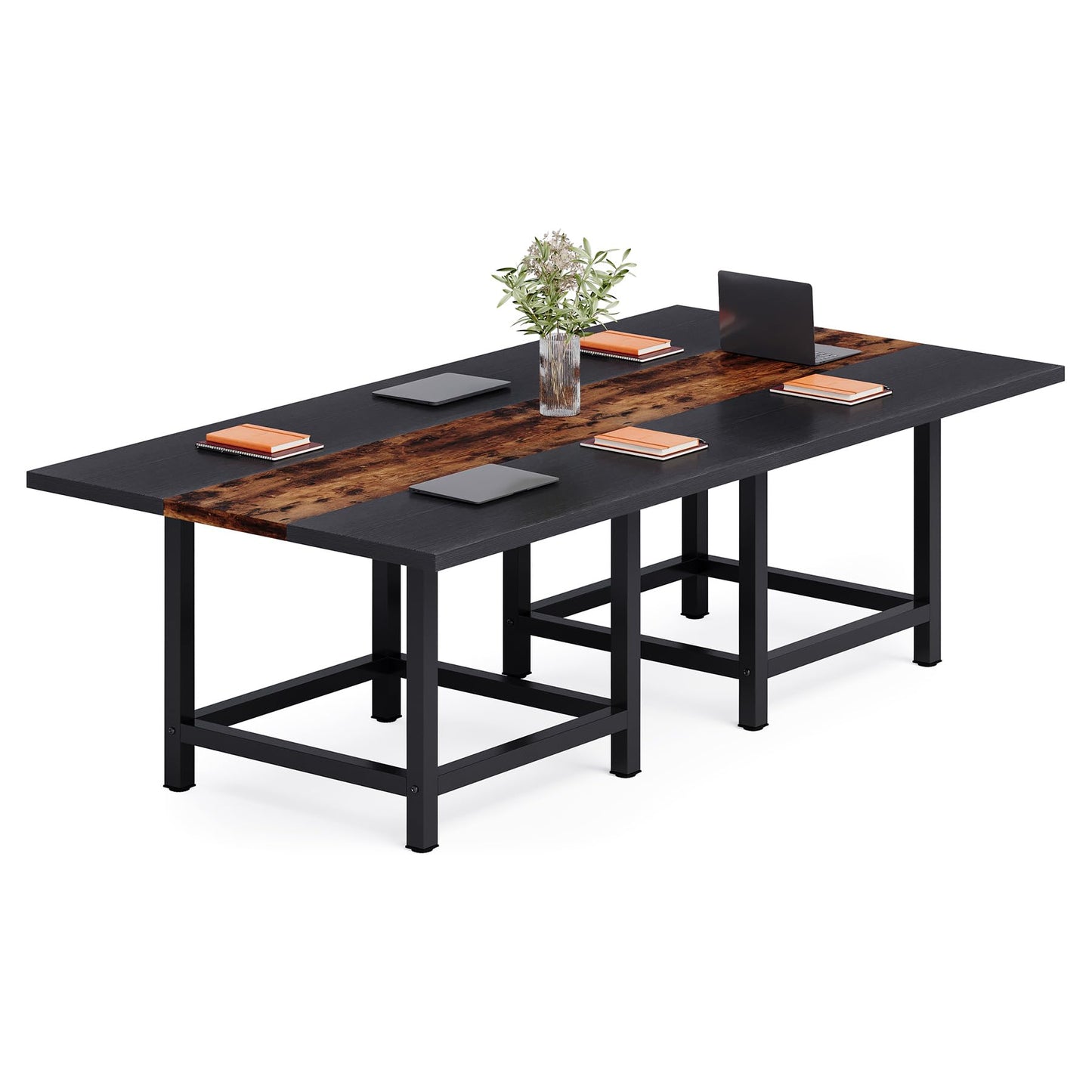 LITTLE TREE 39.4"x 39.4"x29.5 “ inches Rustic Wooden Square Dining Kitchen Table for Small Space