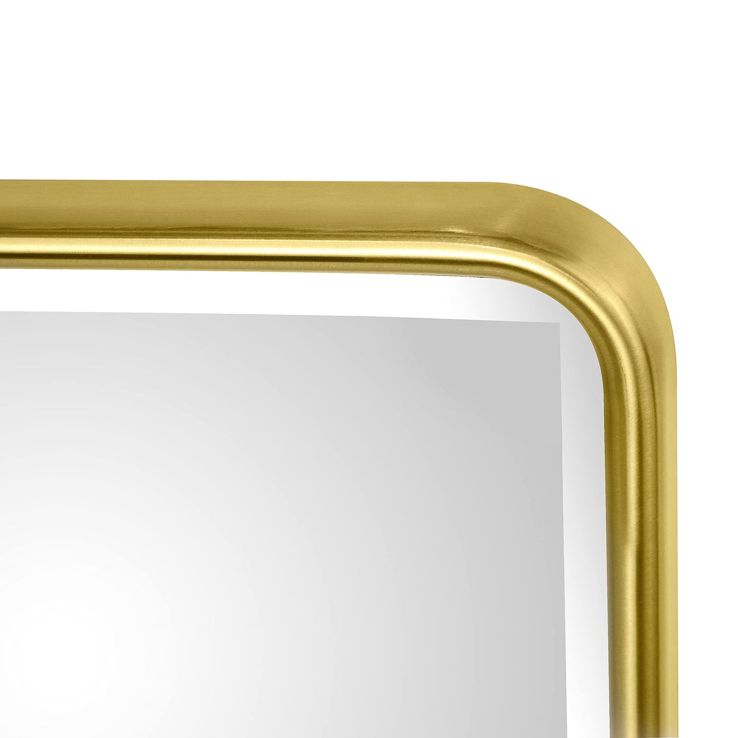 TEHOME Horizontal Pivot Bathroom Mirror Tilting Gold Metal Framed Pivot Rectangle Rounded Rectangluar Vanity Mirrors for Wall, Overall 38.91 x 23 inches (Mirrror 35 x 23 inches)