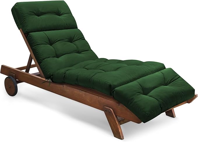 Outdoor Chaise Lounge Chair Cushion Waterproof 74.4 x 22 x 4.7 Inches Memory