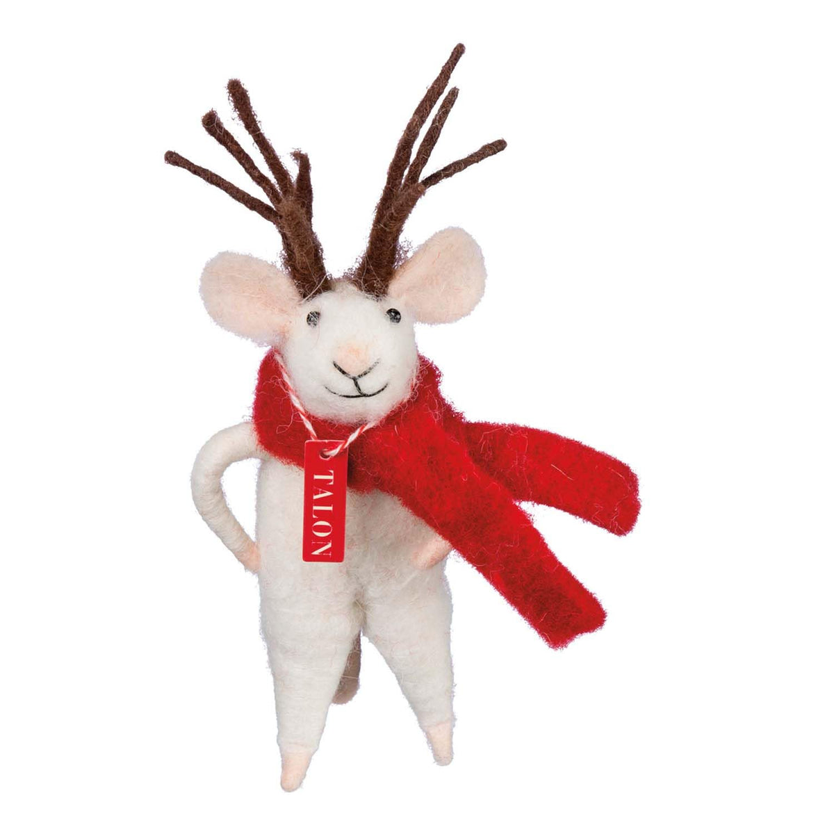 Reindeer Mouse 4" Primitives by Kathy Holiday Decor Ornament or Village Figure