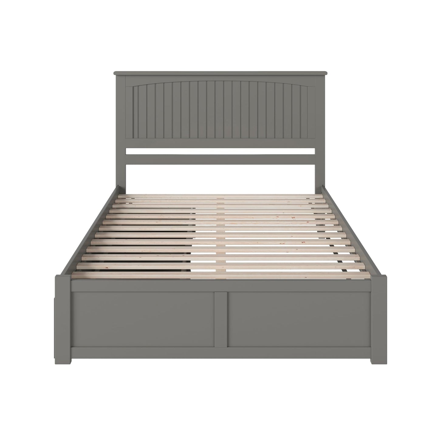 AFI, Nantucket King Platform Bed with Footboard & Storage Drawers, Grey
